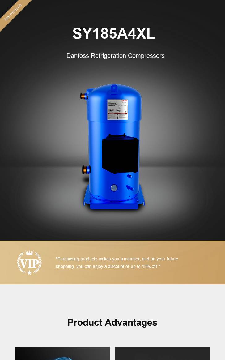 Danfoss Compressor SY185A4XL, technical parameters pdf, structure diagram